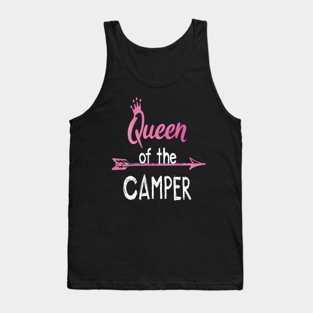 Queen Of The Camper - Funny Camping Women Gift Tank Top by Grabitees